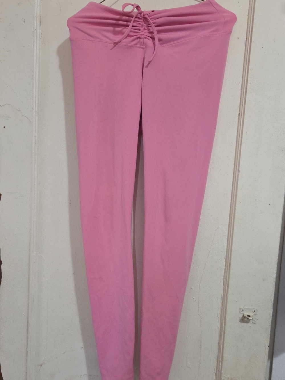 PINK Victoria's Secret Ruched Drawstring Light Pink Leggings